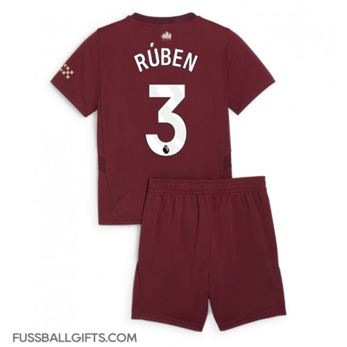 Manchester City Ruben Dias #3 Fußballbekleidung 3rd trikot Kinder 2024-25 Kurzarm (+ kurze hosen)